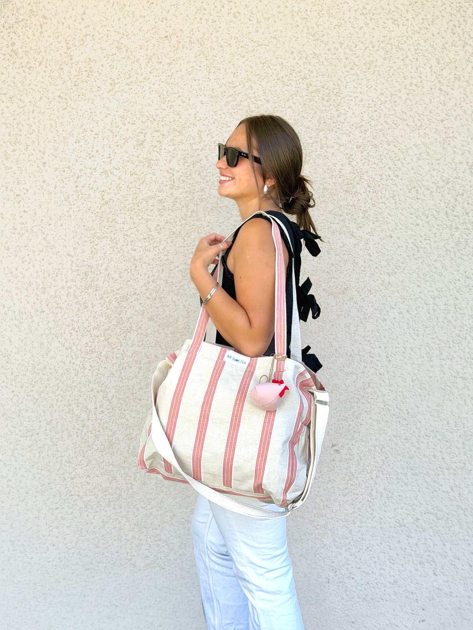 Daily Tote Bag - Blush lines